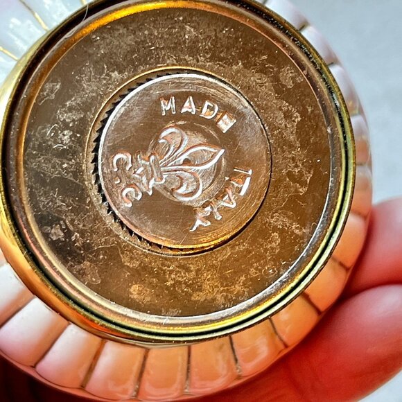 Capodimonte Ceramic & Brass Salt Shaker & Pepper Mill - Picture 11 of 16